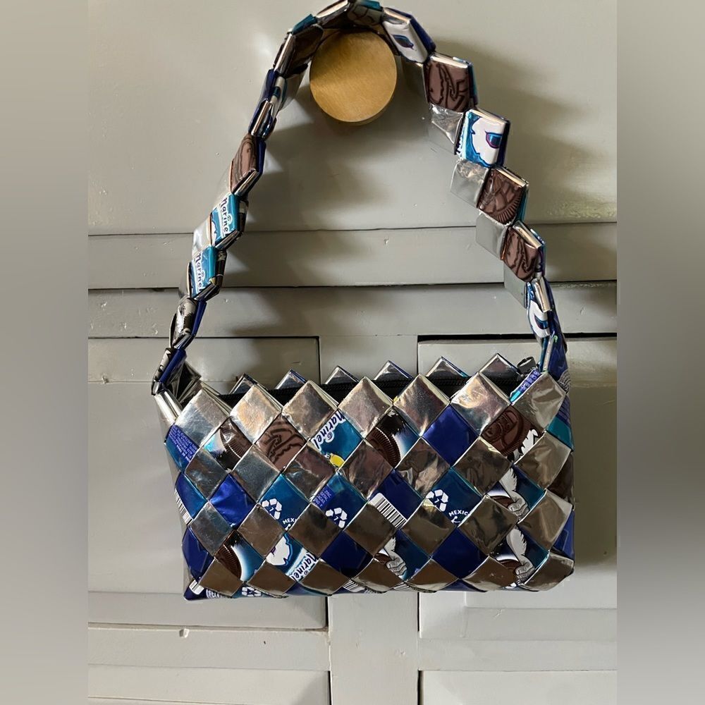 Candy Wrapper Woven Mini Handbag
